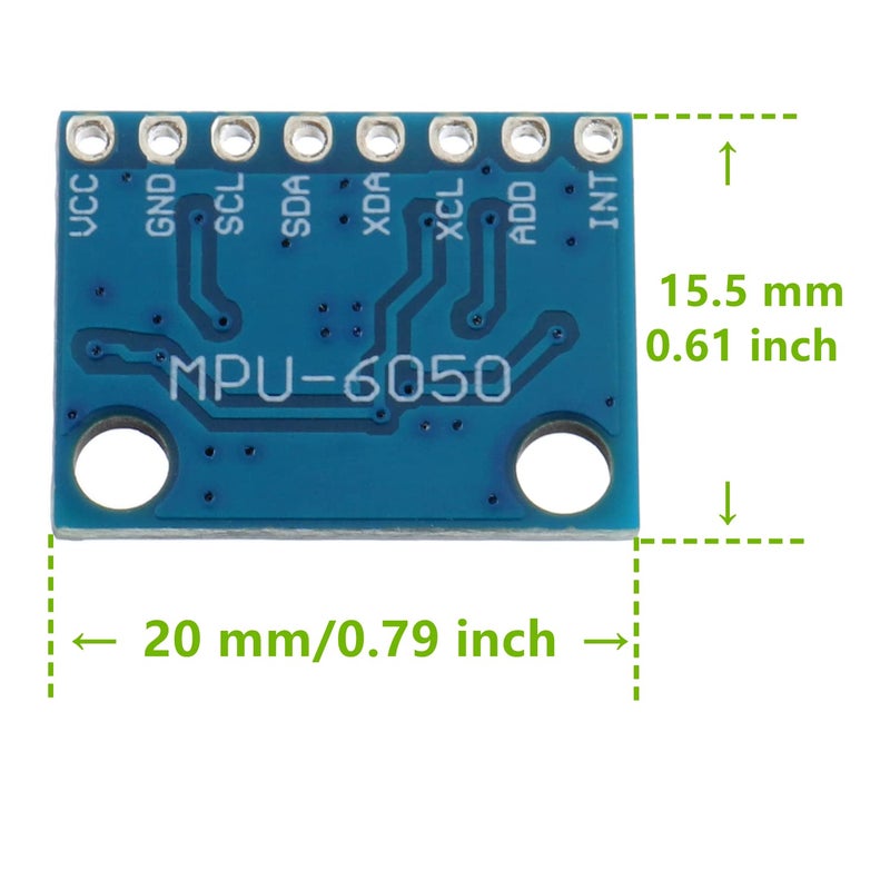 EPLZON 3 قطع MPU-6050 GY-521 MPU6050 وحدة مقياس تسارع 3 محاور 6 DOF وحدة مستشعر جيروسكوب محول بيانات 16 بت IIC I2C لأردوينو - Image 5